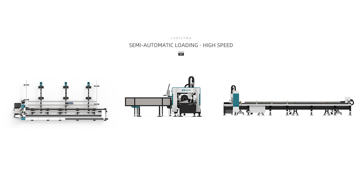 LX612TNA Semi-automatic Loading High Speed Tube Fiber Laser Cutting Machine