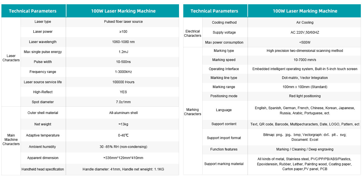 Lxshow 100W Mopa Pulsed Laser Fiber Laser Marking Machine